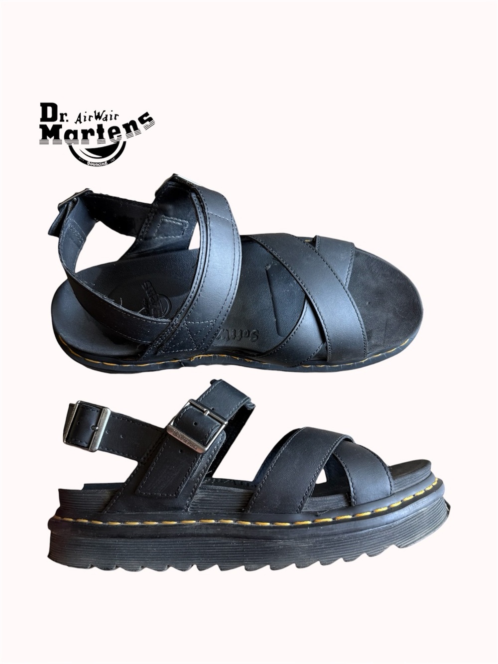 Dr Martens Voss II leather platform sandals